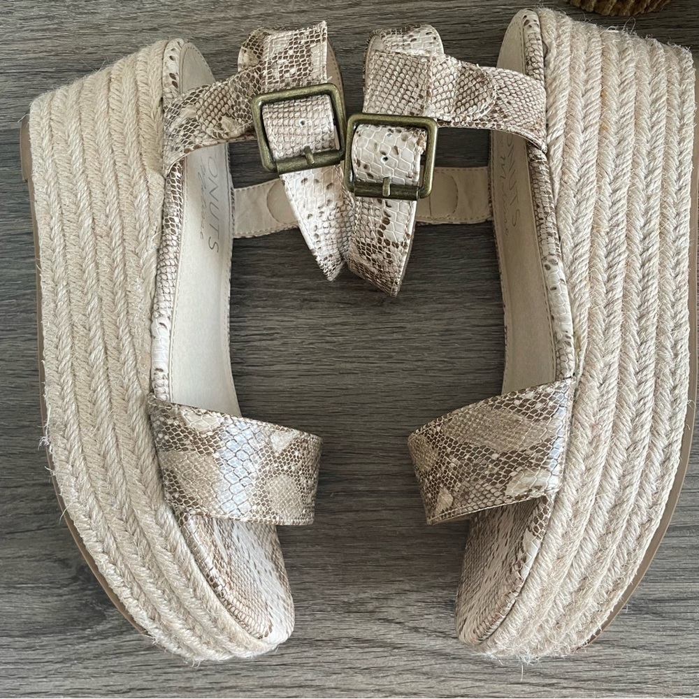 Matisse woman sun chaser espadrille platform sandals size 8 spring summer chic